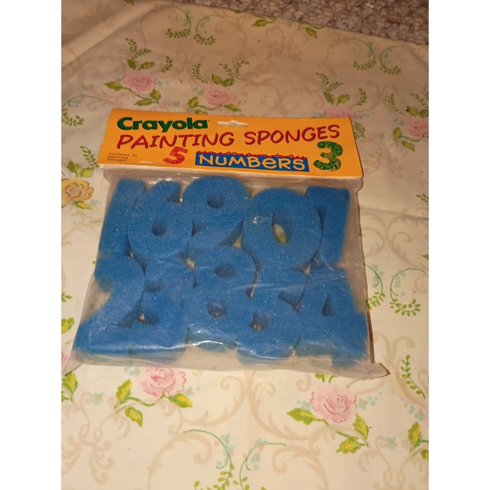 Crayola Vintage Painting Sponges Number Set 1-9 1993